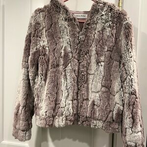 Caryn Forbes  Gray Faux Fur Jacket